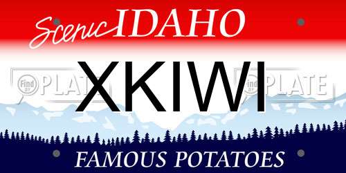 XKIWI Idaho License Plate