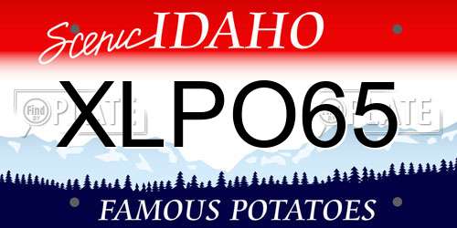 XLPO65 Idaho License Plate