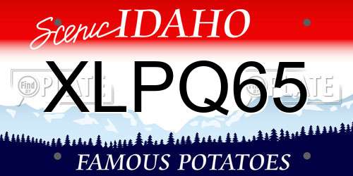 XLPQ65 Idaho License Plate