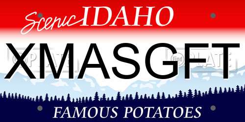XMASGFT Idaho License Plate