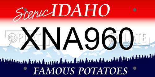 XNA960 Idaho License Plate