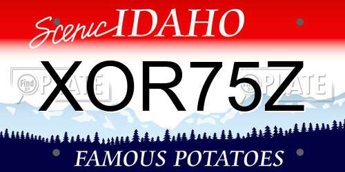 XOR75Z Idaho License Plate