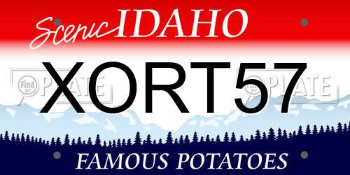 XORT57 Idaho License Plate