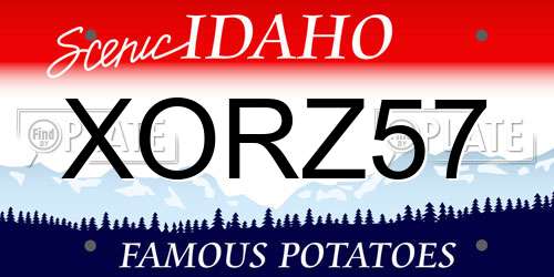 XORZ57 Idaho License Plate