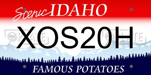 XOS20H Idaho License Plate