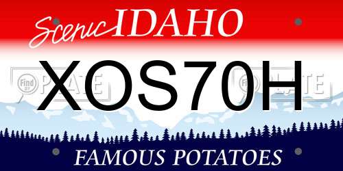 XOS70H Idaho License Plate