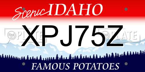 XPJ75Z Idaho License Plate