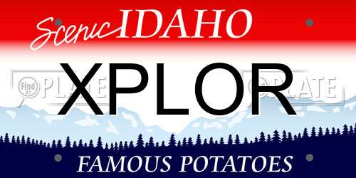 XPLOR Idaho License Plate