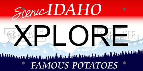 XPLORE Idaho License Plate