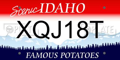 XQJ18T Idaho License Plate