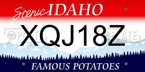 XQJ18Z Idaho License Plate