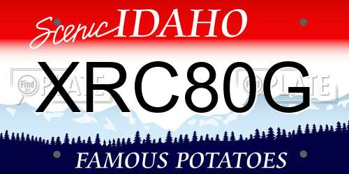 XRC80G Idaho License Plate