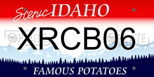 XRCB06 Idaho License Plate