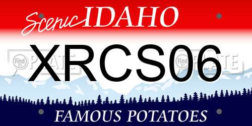 XRCS06 Idaho License Plate