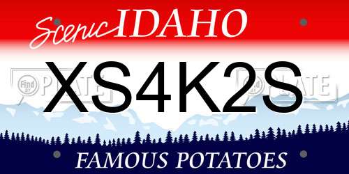 XS4K2S Idaho License Plate