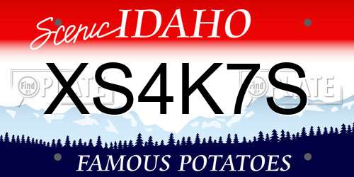 XS4K7S Idaho License Plate