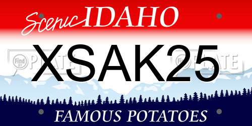 XSAK25 Idaho License Plate
