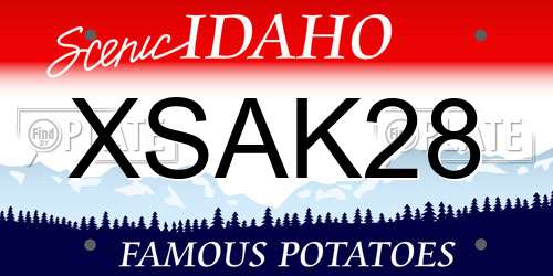 XSAK28 Idaho License Plate