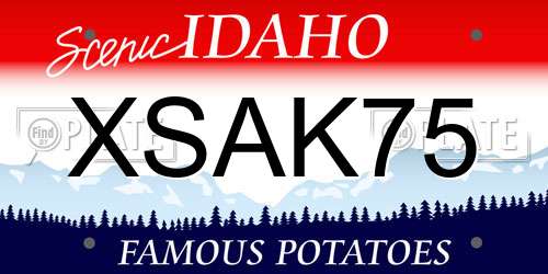 XSAK75 Idaho License Plate