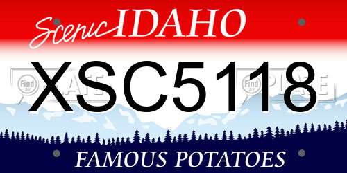 XSC5118 Idaho License Plate