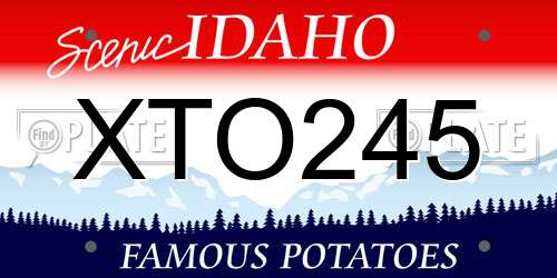 XTO245 Idaho License Plate