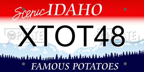 XTOT48 Idaho License Plate