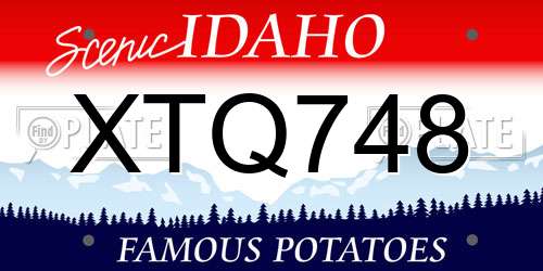 XTQ748 Idaho License Plate