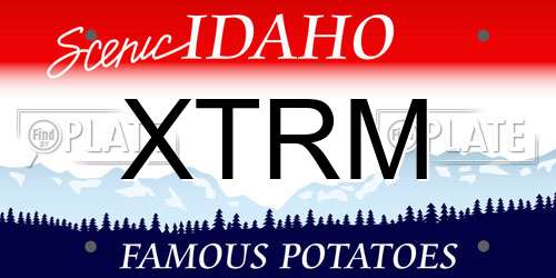 XTRM Idaho License Plate