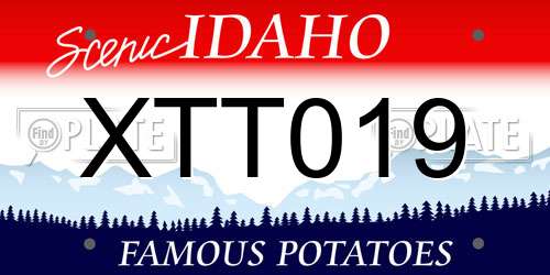 XTT019 Idaho License Plate