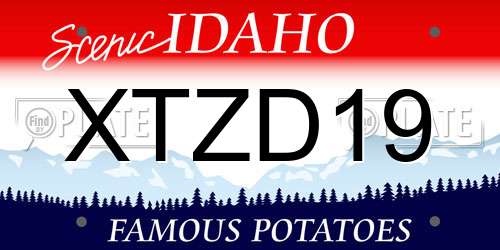 XTZD19 Idaho License Plate
