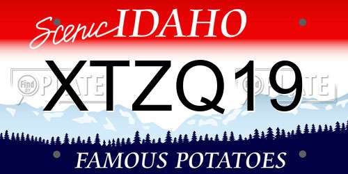 XTZQ19 Idaho License Plate