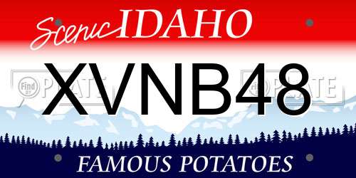 XVNB48 Idaho License Plate
