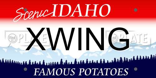 XWING Idaho License Plate
