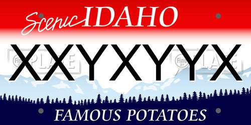 XXYXYYX Idaho License Plate