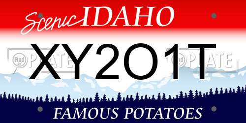 XY2O1T Idaho License Plate