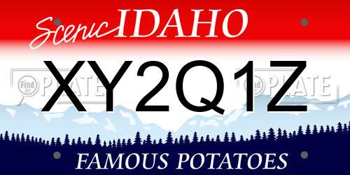 XY2Q1Z Idaho License Plate