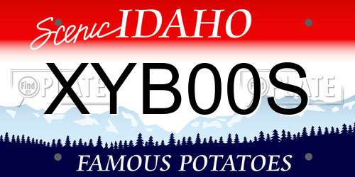 XYB00S Idaho License Plate