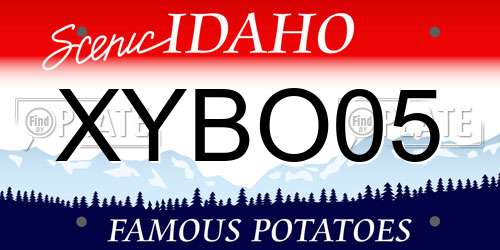 XYBO05 Idaho License Plate