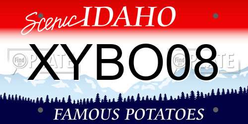 XYBO08 Idaho License Plate