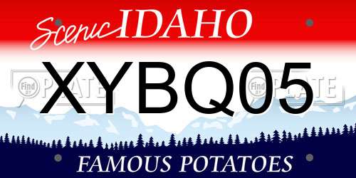 XYBQ05 Idaho License Plate
