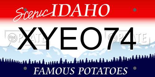 XYEO74 Idaho License Plate