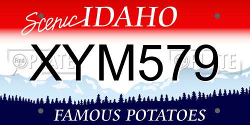 XYM579 Idaho License Plate
