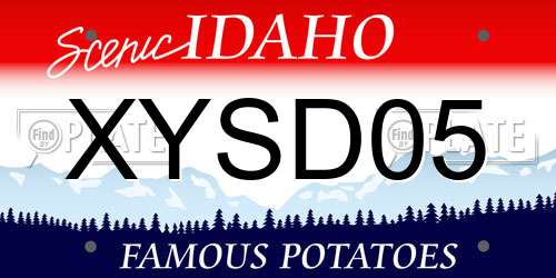 XYSD05 Idaho License Plate