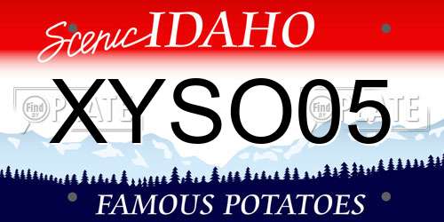 XYSO05 Idaho License Plate