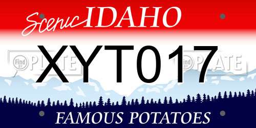 XYT017 Idaho License Plate