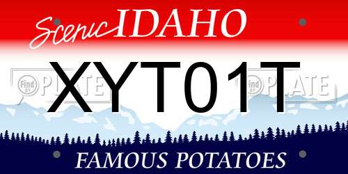 XYT01T Idaho License Plate