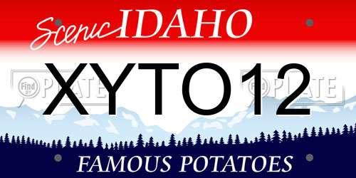 XYTO12 Idaho License Plate