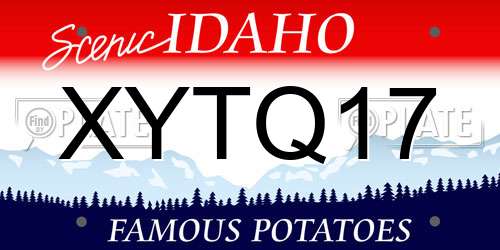 XYTQ17 Idaho License Plate