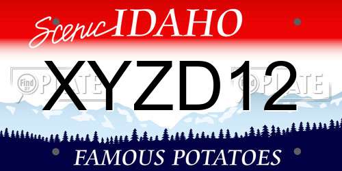 XYZD12 Idaho License Plate