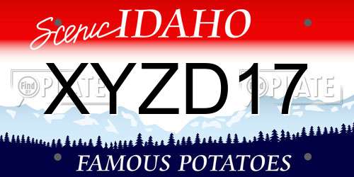 XYZD17 Idaho License Plate